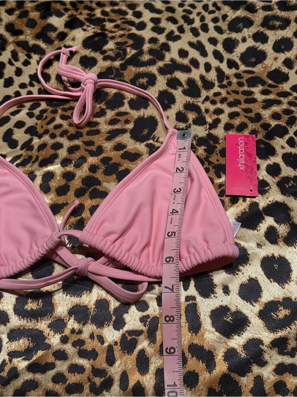 NWT Xhilaration Light Pink Triangle Bikini Top *see description*